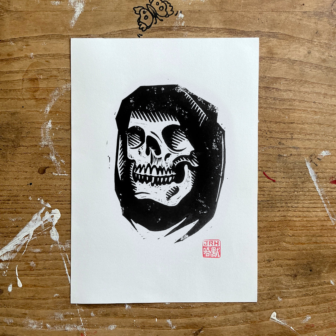 Skull Print A4