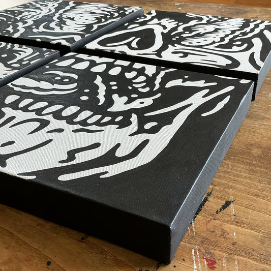 Smoking Skull Painting