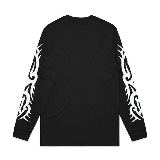 Skull Pile Black Long Sleeve Tee